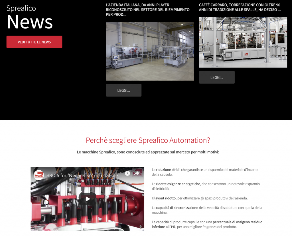 On-line il nuovo sito di Spreafico Automation